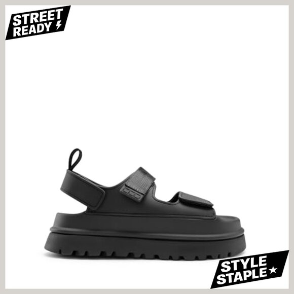 Platform Sandals Women Chunky Open Toe Multi-Strap Flat Summer Casual - Picture 3 of 7